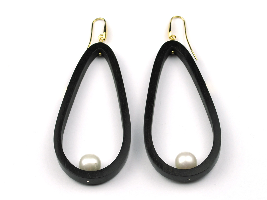 coco orecchini goccia ebano